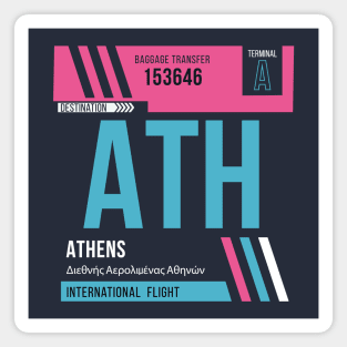 Athens (ATH) Airport Code Baggage Tag Magnet